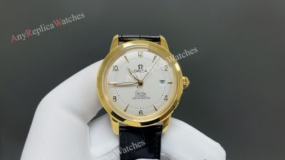 Omega De Ville New Edition Pot Lid 9015 Movement 40mm Yellow Gold Case Watch